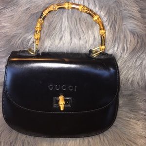 VINTAGE GUCCI BAMBO HANDLE BAG